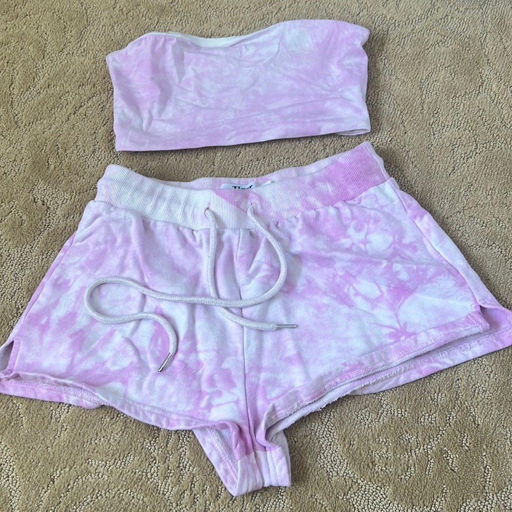 Tiger Mist Pink tie dye set